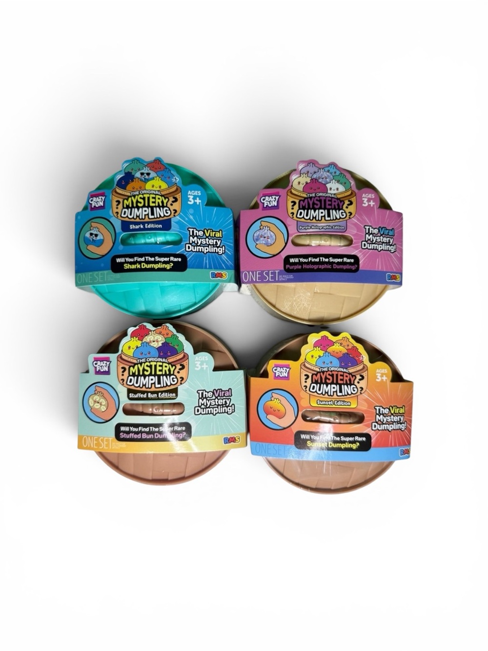 Super Rare! Mystery Stuffed Dumpling Squishy Bun Set